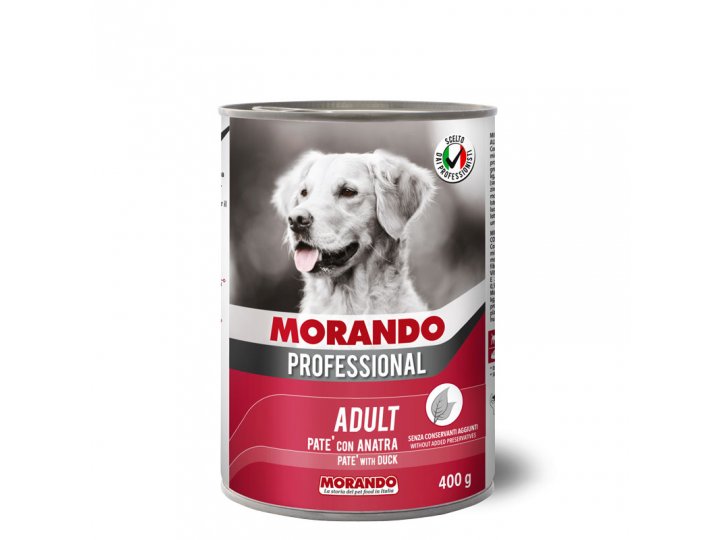Консервы Morando Professional влажный корм  для собак паштет с уткой, 400 гр х 24 шт / цена за упаковку /