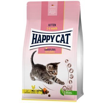 Сухой корм HAPPY CAT KITTEN LAND GEFLUEGEL  Хэппи Кэт для Котят Домашняя Птица 4 кг