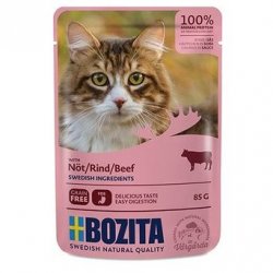 Влажный корм BOZITA BEEF Паучи Бозита для взрослых кошек кусочки в соусе Говядина (цена за упаковку) 85 гр х 12 шт 