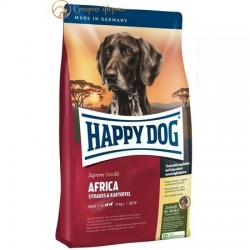 Сухой корм Happy Dog Africa для взрослых собак с чувствительным пищеварением или аллергией с мясом страуса 4 кг