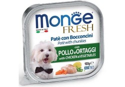 MONGE DOG FRESH CHICKEN Влажный корм Консервы Монж Фреш для взрослых собак Курица с овощами (цена за упаковку) 100 гр х 32 шт 