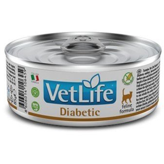 Лечебный корм FARMINA VETLIFE DIABETIC Диета Фармина для кошек при Диабете (цена за упаковку) 85г х 12шт