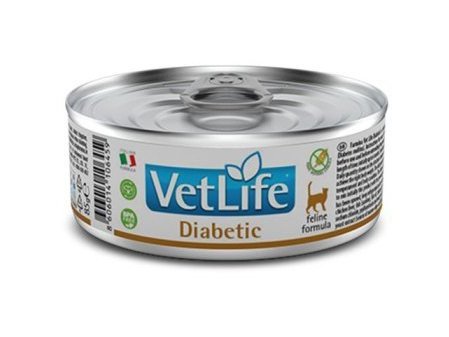 Лечебный корм FARMINA VETLIFE DIABETIC Диета Фармина для кошек при Диабете (цена за упаковку) 85г х 12шт