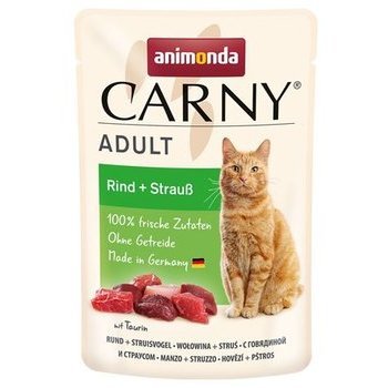 ANIMONDA CARNY ADULT Паучи Анимонда для взрослых кошек Говядина Страус (цена за упаковку) 85 гр х 12 шт 