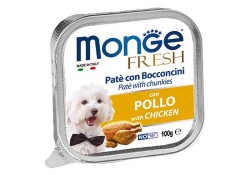 MONGE DOG FRESH CHICKEN Влажный корм Консервы Монж Фреш для взрослых собак Курица (цена за упаковку) 100 гр х 32 шт