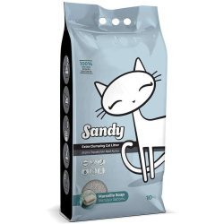 SANDY MARSEILLE SOAP Комкующийся наполнитель Сэнди для кошачьего туалета с ароматом Марсельского мыла 10 кг