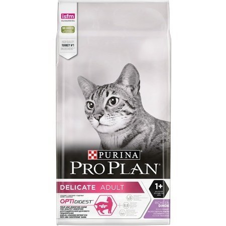 Сухой корм PURINA PRO PLAN CAT ADULT DELICATE TURKEY  Пурина Про План для взрослых кошек с чувствительным пищеварением Индейка 10 кг