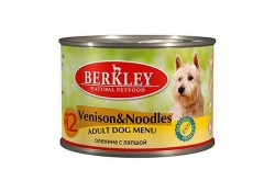 BERKLEY №12 ADULT VENISON & NOODLES Консервы Беркли для собак Оленина с лапшой (цена за упаковку) 200 гр  х 6 шт