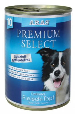 №10 ARAS PREMIUM SELECT HOLISTIC · Консервы холистик класса для собак · Говядина, телятина и баранина · 410г