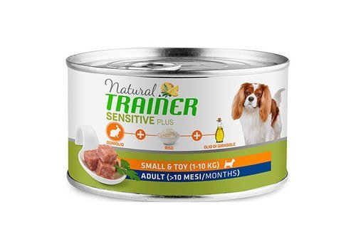 Влажный корм TRAINER NATURAL SENSITIVE PLUS MINI ADULT RABBIT Гипоаллергенные консервы Трейнер для взрослых собак Мелких пород с Кроликом (цена за упаковку) 150 гр х 24 шт