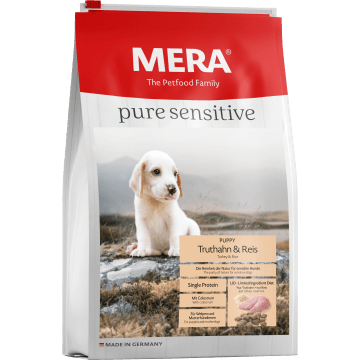Сухой корм MERA PURE SENSITIVE PUPPY TRUTHAHN & REIS для щенков с индейкой и рисом 12,5 кг