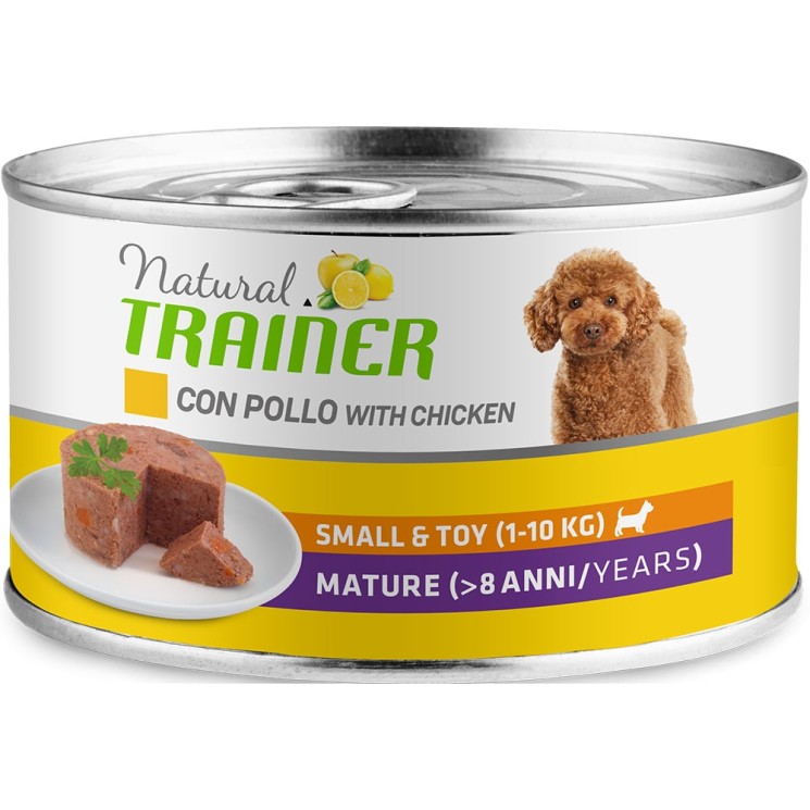Влажный корм TRAINER NATURAL SMALL & TOY MATURITY Консервы Трейнер для Пожилых собак Мелких и Миниатюрных пород (цена за упаковку) 150 гр х 24 шт
