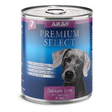 №7 ARAS PREMIUM SELECT HOLISTIC · Консервы холистик класса для собак · Утка с овощами и рисом · 820г