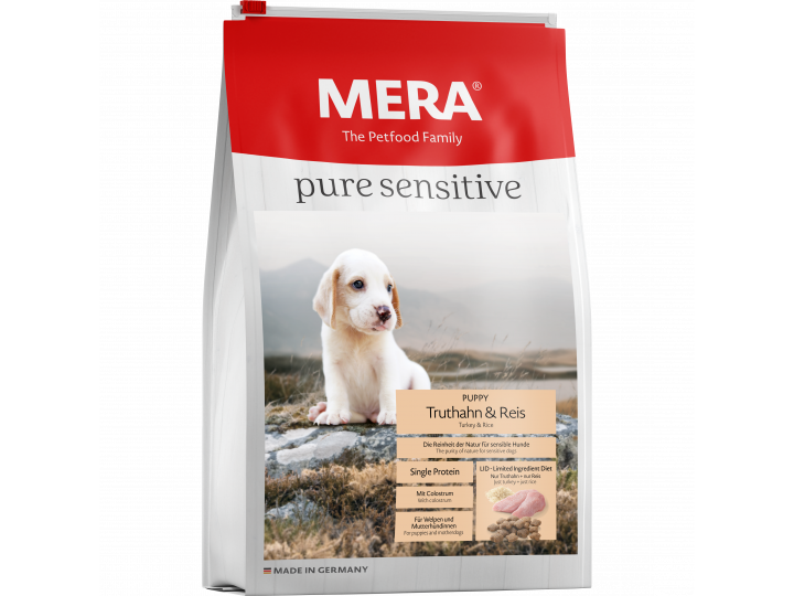 Сухой корм MERA PURE SENSITIVE PUPPY TRUTHAHN & REIS для щенков с индейкой и рисом 4 кг
