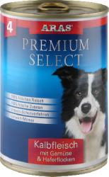 №4 ARAS PREMIUM SELECT HOLISTIC консервы холистик класса для собак - Телятина, овощи и овсяные хлопья (410 г)