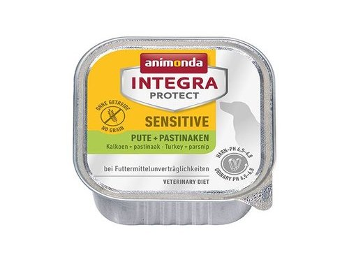 ANIMONDA INTEGRA PROTECT SENSITIVE Ветеринарный влажный корм (консервы) Анимонда для взрослых собак при Пищевой Аллергии Индейка пастернак (цена за упаковку) 150 гр х 11 шт