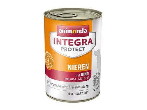 ANIMONDA INTEGRA PROTECT RENAL Ветеринарный влажный корм (консервы) Анимонда для взрослых собак при хронической Почечной Недостаточности Говядина в банках (цена за упаковку) 400 гр х 6 шт