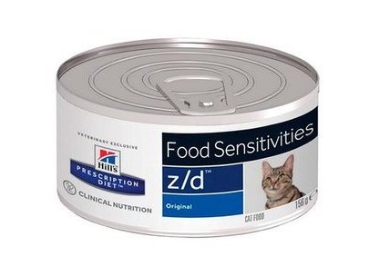 HILLS PRESCRIPTION DIET Z\D FOOD SENSITIVITIES Лечебные консервы Хиллс для кошек при Пищевой Аллергии (цена за упаковку) 156 гр х 24 шт