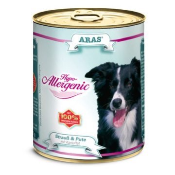 ARAS Hypo-Allergenic · Консервы для собак · Страус, индейка с картофелем · 820 гр