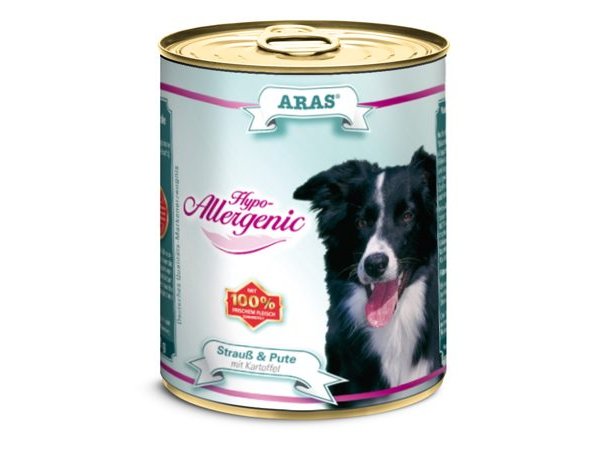 ARAS Hypo-Allergenic · Консервы для собак · Страус, индейка с картофелем · 820 гр
