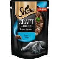 SHEBA CRAFT Паучи Шеба для кошек Тонкие ломтики Лосось в соусе (цена за упаковку) 75 гр х 28 шт