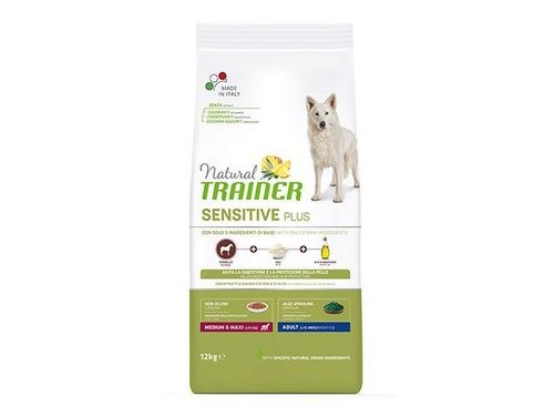TRAINER NATURAL SENSITIVE PLUS MEDIUM Maxi Adult Horse / Сухой корм Трейнер для собак Средних и Крупных пород Конина 12 кг