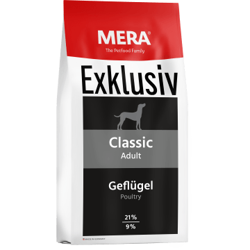 Сухой корм для собак Mera Exklusiv adult Classic (с курицей) Профессиональный корм для взрослых собак с нормальным уровнем активности 15 кг
