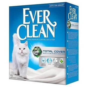 EVER CLEAN TOTAL COVER Наполнитель Эвер Клин для кошачьего туалета комкующийся с Микрогранулами Двойного действия 10 л