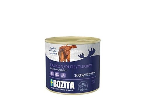 BOZITA TURKEY Консервы Бозита для собак Мясной паштет Индейка (цена за упаковку) 625 гр х 12 шт