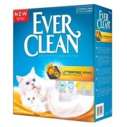 EVER CLEAN LITTERFREE PAWS Наполнитель для кошачьего туалета комкующийся Эвер Клин для Котят и Длинношерстных кошек Жёлтый 10 л