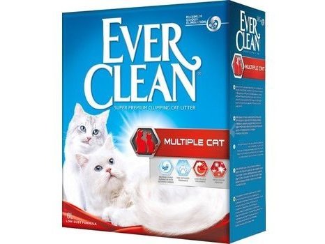 EVER CLEAN MULTIPLE CAT Наполнитель для кошачьего туалета комкующийся Эвер Клин для Нескольких кошек 10 л