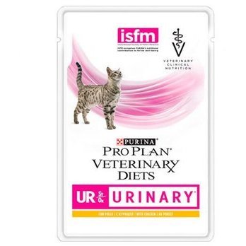 PURINA PRO PLAN VETERINARY DIETS UR URINARY CHICKEN Лечебные паучи Пурина Про План Ветеринарная Диета для кошек Уринари Мочекаменная болезнь Курица (цена за упаковку) 85 гр 10 шт