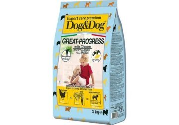 Сухой корм DOG&DOG EXPERT PREMIUM PUPPY & JUNIOR GREAT-PROGRESS CHICKEN  Дог и Дог для Щенков с Курицей 3 кг