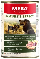 Влажный корм MERA NATURES EFFECT NASSFUTTER WILDSCHWEIN&KARTOFFEL (консервы для собак кабан со свеклой, пастернаком и картофелем) цена за упаковку 400 гр х 6 шт