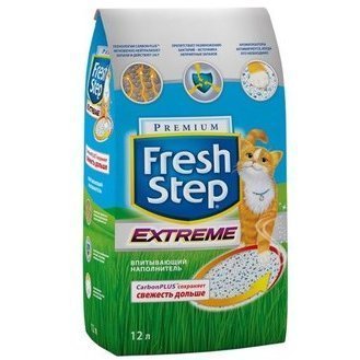 FRESH STEP EXTREME Наполнитель для кошачьего туалета Фреш Степ Впитывающий тройной контроль запаха 6,35 кг / 12 л /