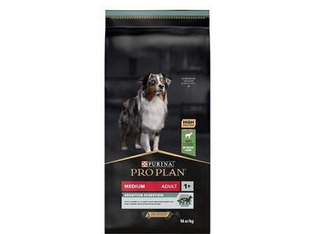 Сухой корм PRO PLAN OPTI DIGEST  ПРО ПЛАН для взрослых собак средних пород при чувствительном пищеварении с ягненком 14 кг
