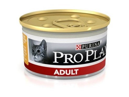  Влажный корм PURINA PRO PLAN CAT ADULT CHICKEN Консервы Пурина Про План для Взрослых кошек Курица (цена за упаковку) 85 гр х 24 шт
