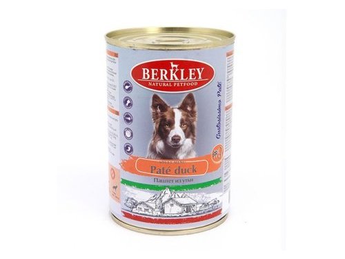 Влажный корм BERKLEY PATE №3 DUCK  Консервы Беркли для собак Паштет из Утки (цена за упаковку) 400г х 24шт