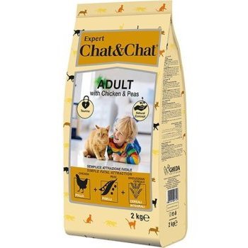 Сухой корм CHAT&CHAT EXPERT PREMIUM ADULT WITH CHICKEN AND PEAS  Чат и Чат для взрослых кошек с Курицей и горохом 2 кг