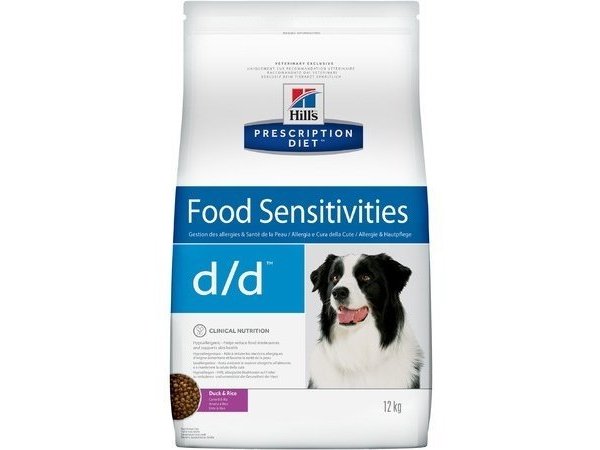 HILLS PRESCRIPTION DIET D\D FOOD SENSITIVITIES DUCK & RICE Лечебный корм Хиллс для собак при Пищевой Аллергии Утка рис 12 кг
