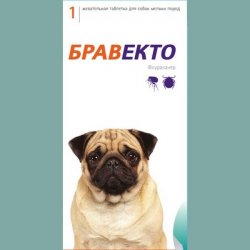 MSD INTERVET BRAVECTO Жевательная таблетка Бравекто от Блох и Клещей для собак весом 4,5 - 10 кг