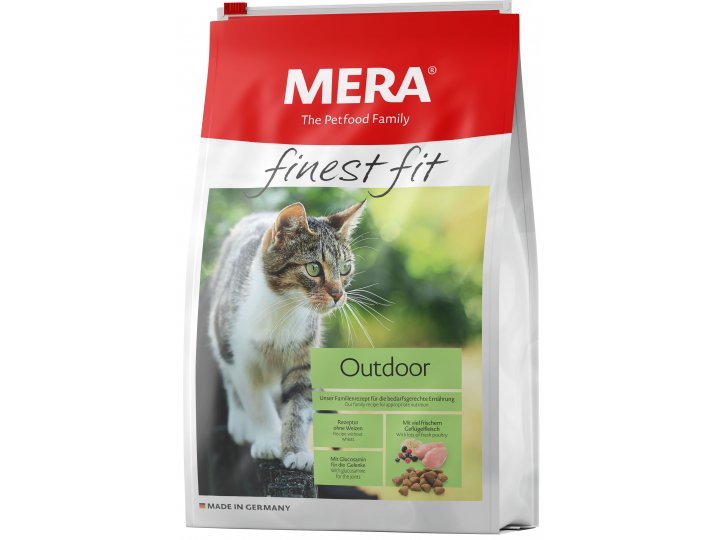 Сухой корм MERA FINEST FIT OUTDOOR для взрослых активных кошек, гуляющих на улице 4 кг