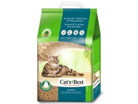 CATS BEST SENSITIVE Наполнитель для котят и кошек Ктуалета этс Бест Древесный комкующийся 7,2 кг