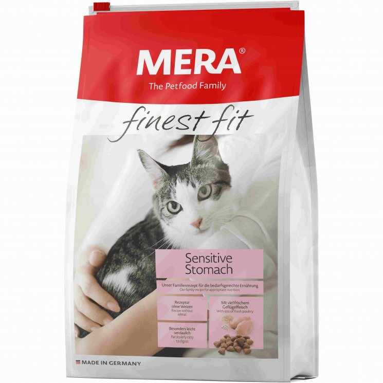 Сухой корм MERA FINEST FIT SENSITIVE STOMACH для взрослых кошек с чувствительным пищеварением 10 кг