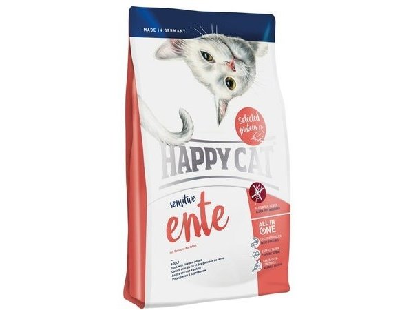 Сухой корм HAPPY CAT SENSITIVE ENTE  Хэппи Кэт для кошек с Чувствительным пищеварением Утка 1,4 кг