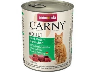 ANIMONDA CARNY ADULT Консервы Анимонда для кошек с  Индейкой и Кроликом (цена за упаковку) 800 гр х 6 шт