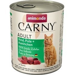 ANIMONDA CARNY ADULT Консервы Анимонда для кошек с  Индейкой и Кроликом (цена за упаковку) 800 гр х 6 шт