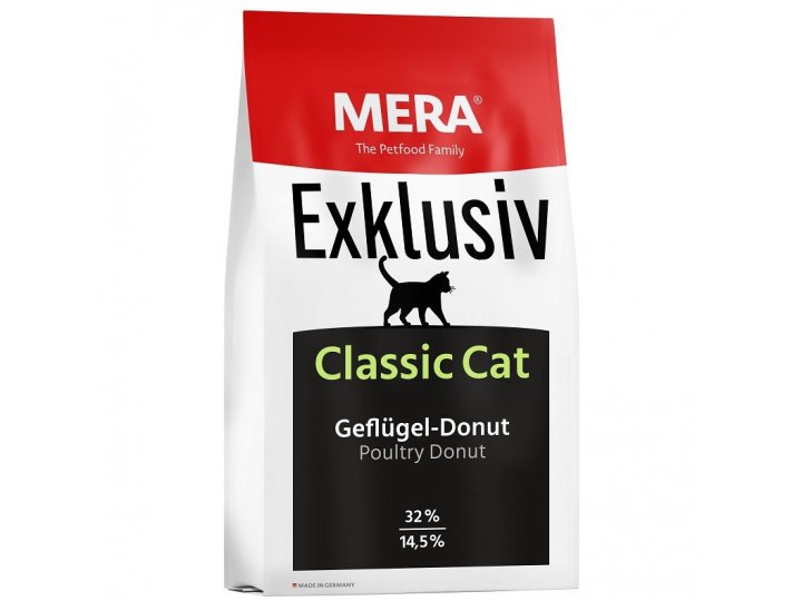 Сухой корм MERA EXKLUSIV CLАSSIC CAT GEFLUGEL для кошек всех возрастов, классический полнорационный 10 кг