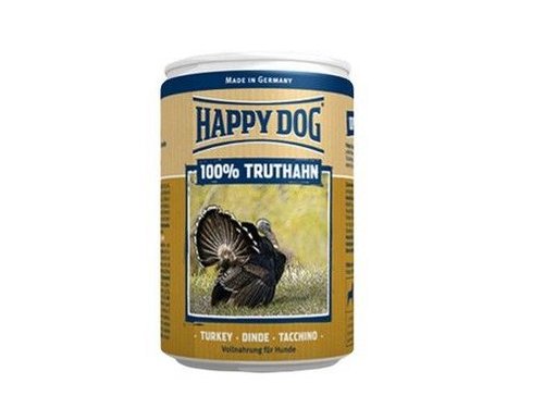 HAPPY DOG 100% TRUTHAHN Консервы Хэппи Дог для собак Монобелковые Индейка (цена за упаковку, Германия) 400 гр х 6 шт
