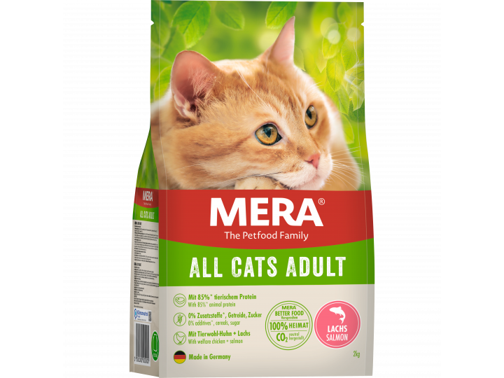 Сухой корм Mera Cats Adults All Cats Salmon для взрослых кошек с лососем 2 кг